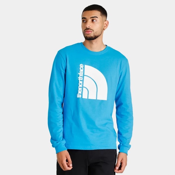 The North Face Coordinates Long-Sleeve T-shirt / Acoustic Blue - Picture 1 of 4